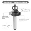 5Pcs Tungsten Steel Alloy Router Bits Set Trimming Straight Milling
