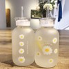 480ml Milk Juice Cute Water Bottle with Scale 2 Lids