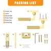 Amerdeco 3 Pack Brushed Gold Passage Door Handles,Heavy Duty Non-Locking