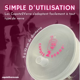 Capote2Verre® Anti-GHB Glass Protector Reusable Flexible Fits All Lenses