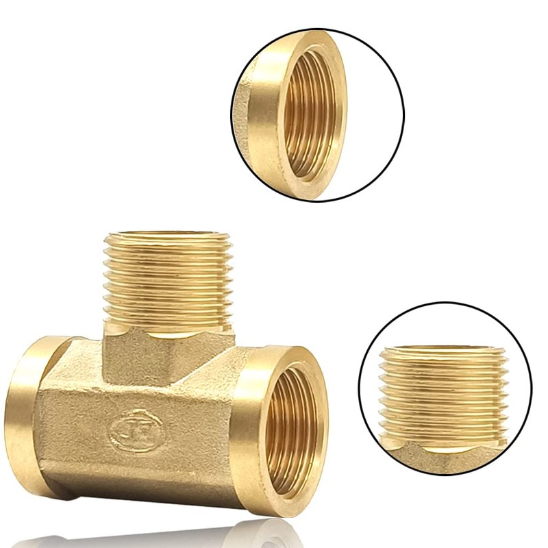 GYSRXS Pack of 2 T Stick Water Connection Brass 1/2