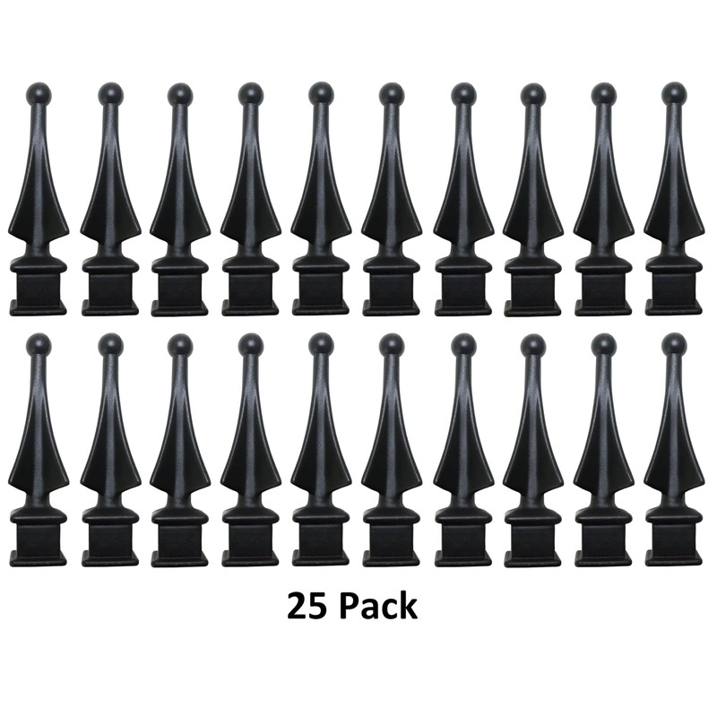 5/8" Black Spire Finial Topper Fence Topper for Wrought Iron