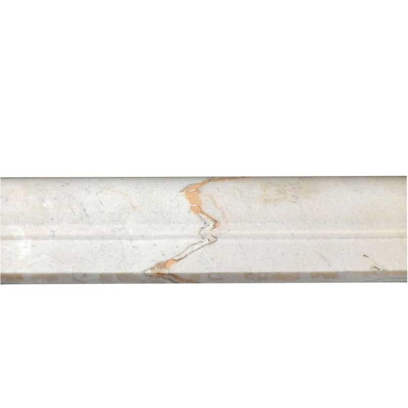 Crema Marfil Chair Rail molding honed 2x12