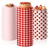 SmoothNovelty 3 Pcs Strawberry Cylinder Pedestal Stand Covers Spandex Plinth