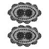sourcing map 2 Pcs 16x10 Inch Handmade Crochet Doilies, Polyester