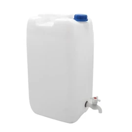 Water Storage Container, 30L Capacity, Plastic Tap, 52 x 28.5 x 23.5 cm, White
