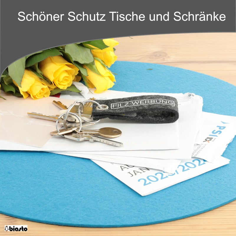 Round Felt Coaster in 35 cm, Pastel Lilac (HF040) for