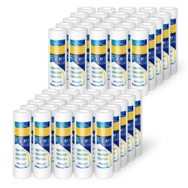 Ronaqua 50 Pack of Melt-blown Four Layers Filtration Polypropylene Sediment Filters 10"x 2.5" WELL-MATCHED with P5, AP110, WFPFC5002, CFS110, RS14, WHKF-GD05 (50 Micron)