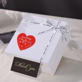 SMOQYKBW 100 Small White + Black 3.5 x 2 Inch Gold Foil Thank You Cards with Free Write On Back, Perfect for Small Business Owners, Weddings, Party Cards and More.