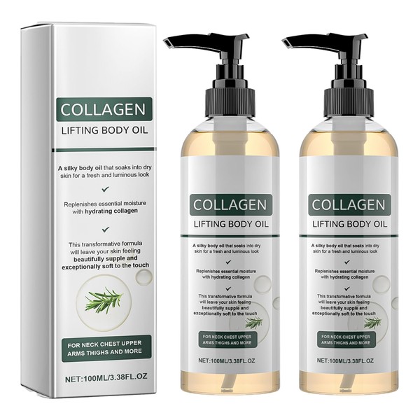 INBOLM 2 Bottles 100ml Collagen Magic Body Oil Firming, Glow