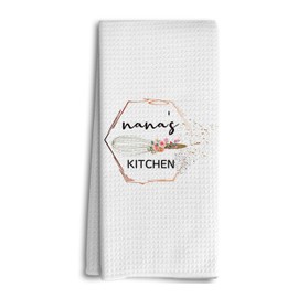 Dwept Nana’s Kitchen Towels, Birthday Gifts for Nana Hand Towels, Nana Gifts from Grandkids Bathroom Kitchen Decor, Thank You Appreciation for Nana Dishcloth Tea Towels for Kitchen