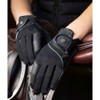 LeMieux Crystal Horse Riding Gloves - Black Large