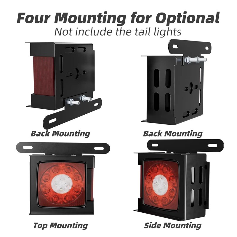 Trailer Light Brackets, Trailer Lights Guards, Pair Tail Lights Cover