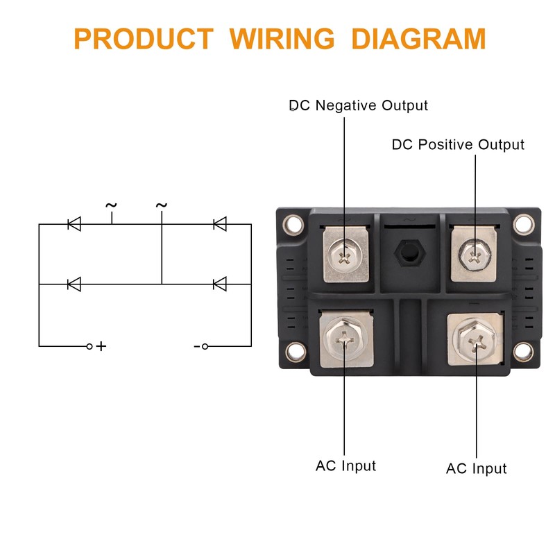 Weasch Bridge Rectifier MDQ-400A, AC to DC, 1600V 400A, Full
