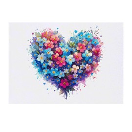 'Forget Me Not Heart' Temporary Tattoo - Water Resistant, Skin-Safe, Non-Toxic Transfer (TO00074699)