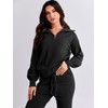 ANRABESS Women's Two Piece Outfits Sweater Sets Long Sleeve Zip