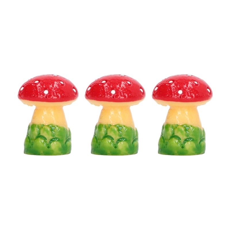 30pcs Dollhouse Mushroom Figurine Cute DIY Resin Micro Landscape Garden