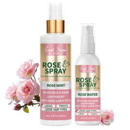 Rose Water Spray for Hair Scalp Moisturize, Daily Moisturizing Refreshing, Rosewater for Hair Natural Loc Moisturizer Spray for Locs Care (200ml&100ml rose spray)
