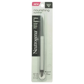 Neutrogena Nourishing Eyeliner Pencil, Built-in Sharpener for Precise Application and Smudger for Soft Smokey Look, Luminous, Nonfading and Nonsmudging Cosmic Black 10, .01 oz