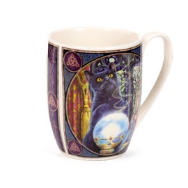 Puckator Tazza in Porcellana 300ml - Witch's Apprentice Cat - Gatti - Design di Lisa Parker