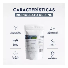 HEBBE COSMETICS AFN5 Ricinoleato De Zinc Perlas Puro Uso Desodorante Sólido 1kg