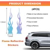 DXNQ 4 PCS Car Flame Reflective Stickers, Waterproof & Durable