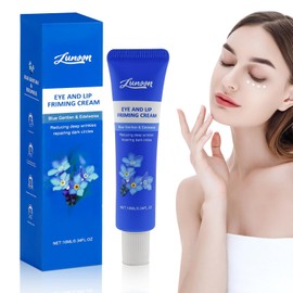 Augencreme gegen Falten und Augenringe, Anti Aging Augencreme mit Blauer Enzian und Edelweiß, Straffende Augenpflege, Augencreme Gegen Tränensäcke, Gegen Falten, Schlupflider und Augenringe