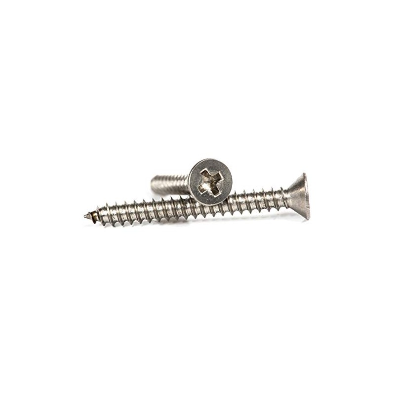 4.2mm x 38mm Phillips Countersunk Self Tapping Screws A2 Stainless