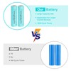4 Pack 18650 Rechargeable Battery Set, 3000mAh 3.7V Flat Top