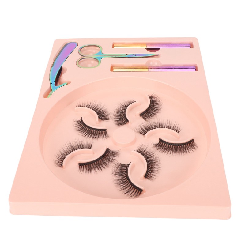 5 Pairs Magnetic Lashes with Eyeliner Kit Glue Free Waterproof