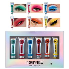 6 Pcs Eyeshadow Cream Colorful Matte Eye Shadow Make up Long Lasting Makeup Shadows Cosmetics