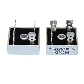 (Pack of 2pcs) KBPC2508 ASEMI Through Hole Square Rectifier Bridge Diode 800v 25amp 800V can replace KBPC2506/KBPC2504