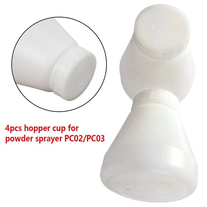 Jiabailie 4PCS Bottles Hopper Cups,PC02/PC03 Plastic Durable Electrostatic Sprayer Hopper