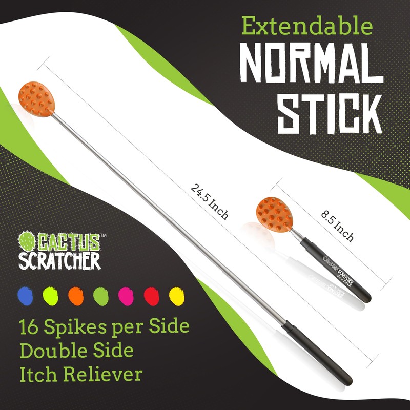 Cactus Scratcher Extendable Telescopic Back Scratcher - Extends 25" Long