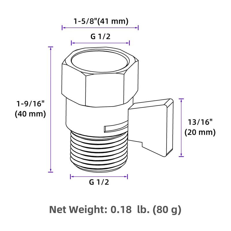 Aomasi Shower Head Shut off Valve, Brass Water Flow Restrictor