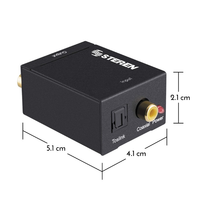 STEREN Digital Optical Coax to Analog RCA Audio Converter Adapter