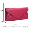SwankySwans Lora Faux Leather Clutch Bag, fuchsia