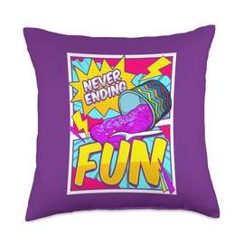 Slime Girl Never Ending Fun Girls Making Slime Recipe Party Throw Pillow