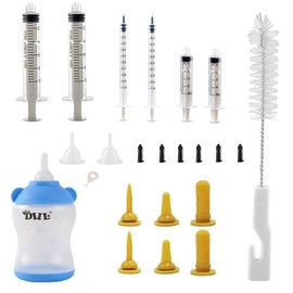 21Pack Newborn Animal Feeder, Puppy, Cat, Kitten,Wildlife Pet Syringe Feeding Kit, Original Nipple with Syringe-s, Feeding Nursing Bottle, Best Suited for Small Mammals Neonates Week Old