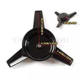 MUTUSAISI 4PCS 3-Bar Spinner Zinc Alloy Wheel Hub Center Caps Knock-Off Style Lowrider Hubcaps Covers