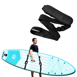 Qaziuy Surfboard Carry Strap, Paddle Board, Carry Strap, Hands-Free SUP Carry Strap with Padded, Adjustable SUP Board Accessories, Carrying Strap for Surfboards, Paddleboard, Longboard, Kayak