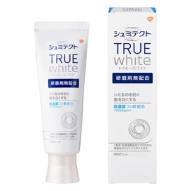 Shumitect True White [Quasi-Drug] Whitening, No Abrasives, Toothpaste for Sensitive Teeth, Highly Concentrated Fluorine (1,450 ppm), 1 Toothbrush