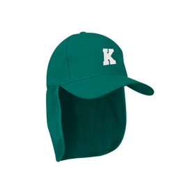 MFAZ Morefaz Ltd Junior Legionnaire Style Baseball Cap Sea Green A-Z Letter Boy Girl Children Summer Sun Hat UV Protection Child Kids Sport (K)