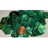 Unbranded 6 PCS ONLY! Dyed Green Hexagon Abalone Shell Sew-thru