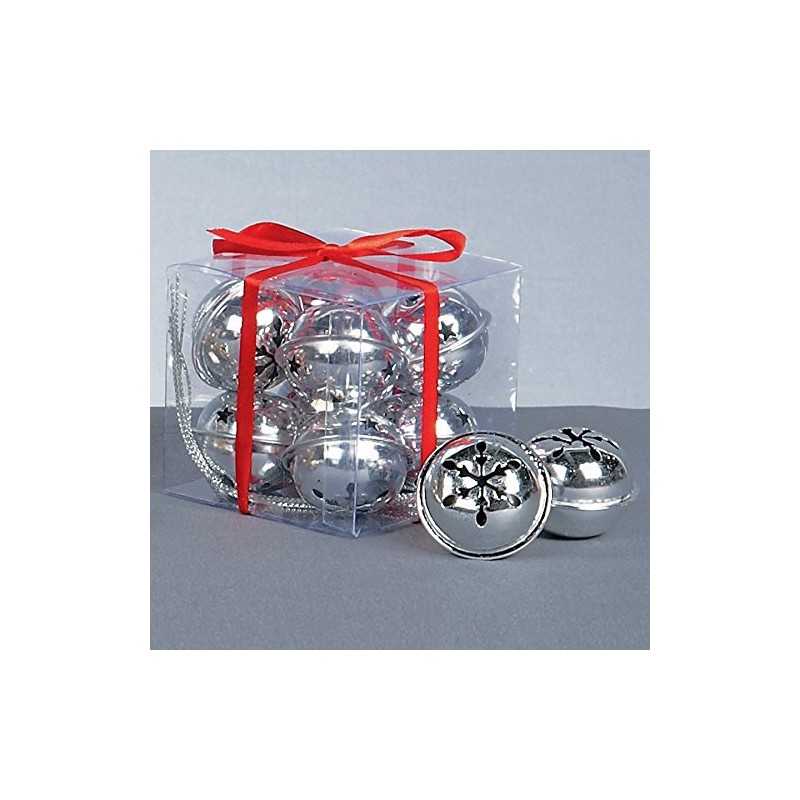 Premier Decorations Snowflake Jingle Bells Silver 8cm x 4cm AC145021S