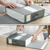SUOCO SheetCube Bed Sheet Organizers and Storage 2 Pack, Foldable