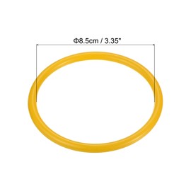 PATIKIL Carnival Ring-Toss Rings 8cm ID, 12 Pack Plastic Small Hoop for Outdoor Party Favor Game Booth, Yellow