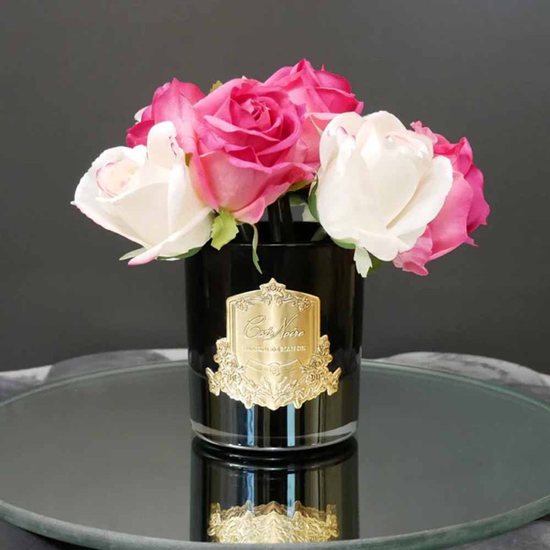 Cote Noire-Premium Rose Bud Bouquet Mixed Magenta & Blush Dark