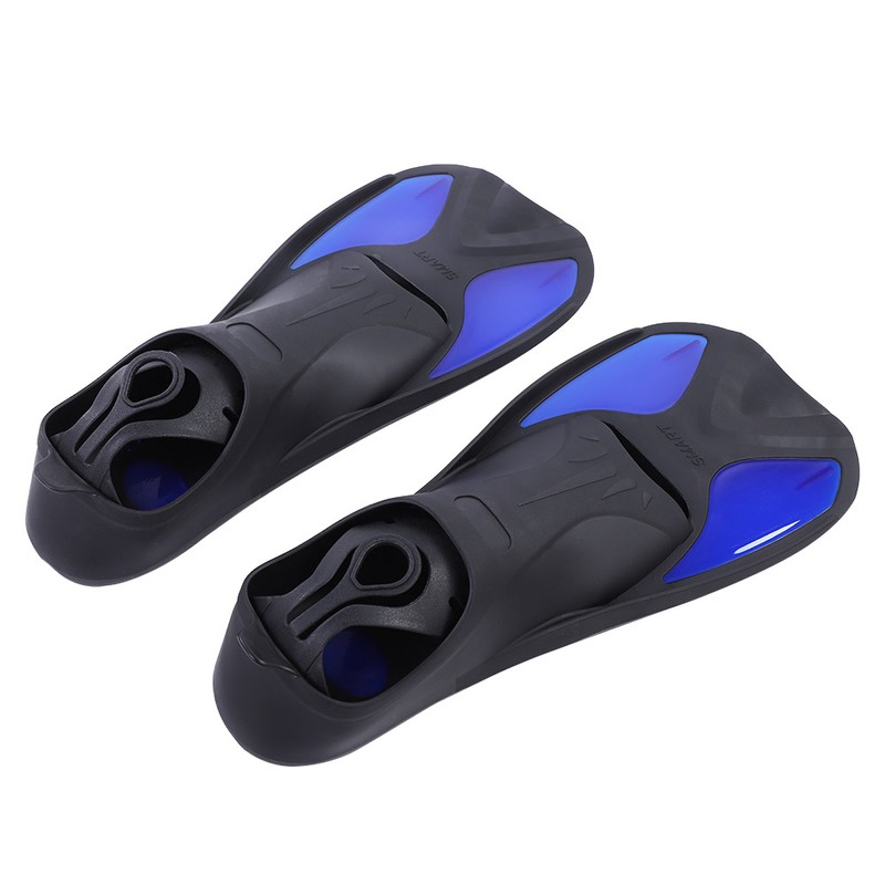 Men Women Swim Foot Fins Swimming Diving Open Heel Adjustable