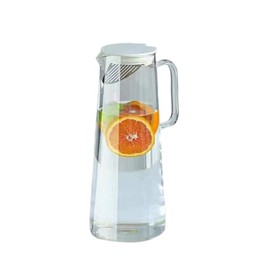 Glass Pitcher with Lid and Spout Refrigerator Water Pitcher Ideal for Hot and Cold Beverages Durable Borosilicate Glass Perfect for Tea Juice Sangria Coffee and More